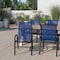 Flash Furniture Navy Outdoor Stack Chair w/ Flex Material, PK4 4-JJ-303C-NV-GG - alternate 1